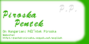 piroska pentek business card